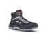 Upower Cross S Calzado de Seguridad Botines - Talla 42 - Empeine Piel con Inserciones Matrix, Hidrofugos, Puntal Composite, Antiperforacion, Antideslizantes, Suela Resistente - Color Gris Oscuro