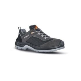 Upower Twister S Calzado de Seguridad - Talla 40 - Durabilidad y Confort, Empeine Gamuza y Malla Transpirable, Puntal Compuesto, Antiperforacion, Antideslizante, Suela Doble Densidad, Proteccion S1PS FO SR - Color Gris Oscuro