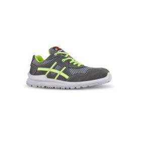 Upower Nico S Calzado de Seguridad Bajos - Talla 40 - Gamuza y MESH Ultra-Transpirable, Puntal de Aluminio, Anti-Pinchazos, Antideslizante, Suela PU/PUTR, Proteccion S1PS FO SR - Color Gris/Verde