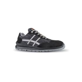 Upower Fangio S Calzado de Seguridad Bajos - Talla 39 - Empeine Gamuza Ultra Transpirable, Puntal Aluminio, Anti-Pinchazos, Suela Antideslizante, Proteccion S1PS FO SR - Color Gris