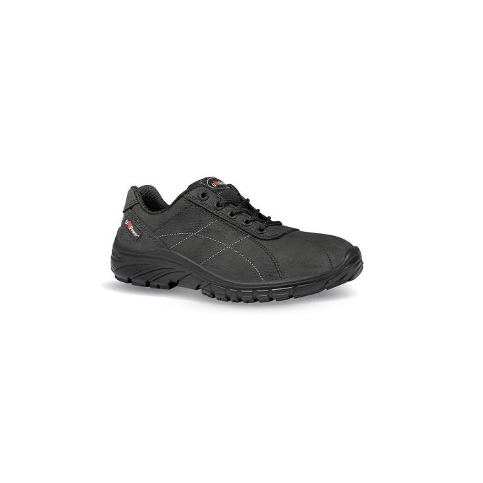 Upower Tonic Grip O Calzado de Seguridad Bajos - Talla 38 - Piel Nubuck Hidrofugo, Puntal Golia 0 Joule, Antiestaticos, Resistentes a Hidrocarburos, Suela Antideslizante PU/PU, Proteccion 02 FO SR - Color Gris Oscuro