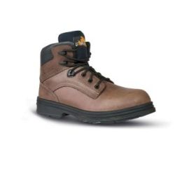 Upower Tribal S Calzado de Seguridad Botines - Talla 43 - Empeine Piel Pull-Up Hidrofugo, Puntal Composite, Antiperforacion, Transpirables, Antideslizantes, Suela PU/PU, Proteccion S3S FO SR - Color Marron