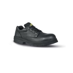 Upower Mustang L Calzado de Seguridad Bajos - Talla 40 - Empeine Piel Hidrofugo, Puntal Composite, Antiperforacion Acero Inoxidable, Transpirables, Antideslizantes, Suela Resistente, Proteccion S3S CI FO SR - Color Negro