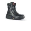 Upower Leopard UK S Calzado de Seguridad - Talla 43 - Empeine Piel Hidrofugo, Puntal Composite, Antiperforacion, Antideslizante, Suela PU VIBRAM, Proteccion S3S CI HI HRO FO SR - Color Negro