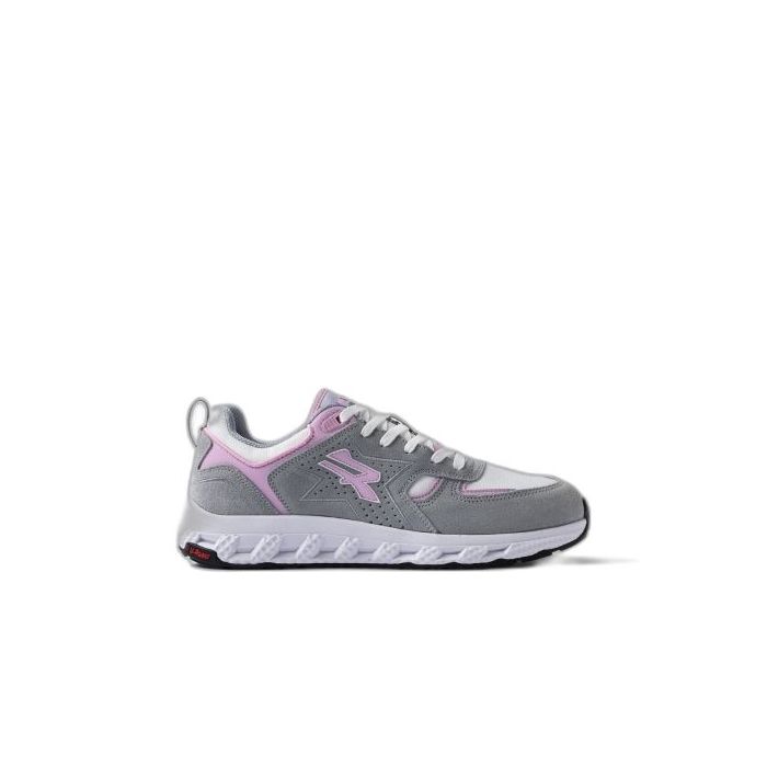 Upower Jackie Calzado de Seguridad Bajo - Talla 44 - Proteccion OB e FO SR - Color Gris/Rosa