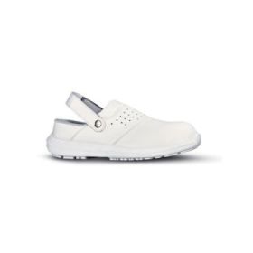 Upower Breeze O Calzado de Seguridad para Mujeres - Talla 41 - Comodos y Ligeros, Empeine en Microfibra, Suela Antideslizante, Puntal Composite, Proteccion SB e a FO SR - Color Blanco