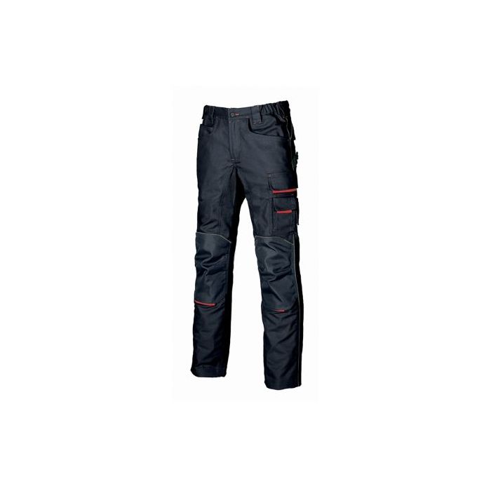 Upower Free Pantalon Multifuncional - Talla 58 - Multiples Bolsillos Estrategicos, Rodilleras Resistentes, Detalles Reflectantes, Costura Triple, Proteccion DPI1 - Color Azul Marino