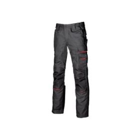 Upower Free Pantalon Multifuncional - Talla 62 - Multiples Bolsillos, Rodilleras Resistentes, Detalles Reflectantes, Costuras Triples, Proteccion DPI1, Cierre Resistente - Color Gris Meteorito