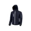 Upower Metropolis Soft Shell de Trabajo - Talla 4XL - Tejido Elastico Cortavientos, Transpirable, Resistente al Agua, Bolsillos Termicos, Capucha Desmontable, Proteccion DPI1 - Color Azul Marino