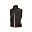 Upower Climb Chaleco de Trabajo Soft Shell - Talla L - Tejido Elastico Transpirable, Resistente al Viento y Agua, Bolsillo para Movil con Cremallera, Proteccion DPI1 - Color Negro Carbon