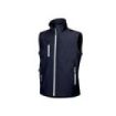 Upower Climb Chaleco de Trabajo Soft Shell - Talla 4XL - Tejido Elastico Transpirable, Resistente al Viento y Agua, Bolsillo para Movil con Cremallera, Proteccion DPI1 - Color Azul Marino