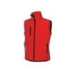 Upower Climb Chaleco de Trabajo Soft Shell - Talla 3XL - Tejido Elastico Transpirable, Resistente al Viento y Agua, Bolsillo para Movil con Cremallera, Proteccion DPI1 - Color Rojo Magma