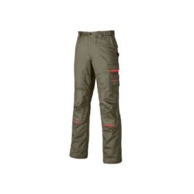 Upower Nimble Pantalon de Trabajo Confortable y Resistente - Talla 62 - Multiples Bolsillos, Cintura Elastica, Costuras Triples, Proteccion DPI1 - Color Arena