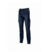 Upower Tommi Vaqueros Cargo de Trabajo - Talla 32 - Tejido Elastico, Bolsillos Laterales con Botones, Ajuste Regular, Proteccion DPI1 - Color Azul Marino