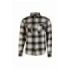 Upower Cedar Camisa de Trabajo Hombre - Talla S - Alto Rendimiento Termico, Franela Suave a Cuadros, Bolsillos con Botones Perlados, Proteccion DPI1, Diseño con Pliegues en el Dorso - Color Chocolate