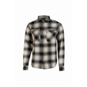 Upower Cedar Camisa de Trabajo Hombre - Talla XL - Alto Rendimiento Termico, Franela Suave a Cuadros, Bolsillos con Botones Perlados, Proteccion DPI1, Diseño con Pliegues en el Dorso - Color Chocolate