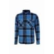 Upower Cedar Camisa de Trabajo Termica - Talla 4XL - Franela a Cuadros, Bolsillos con Botones Perlados, Revestimiento Interno, Proteccion DPI1, Cuello con Orificio Porta Pluma - Color Azul Oscuro Westlake