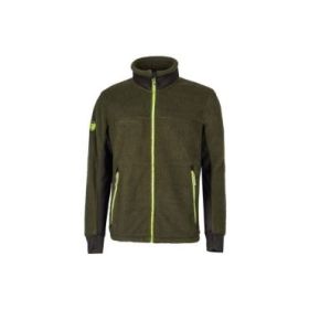 Upower Bark Chaqueta de Felpa Osito - Talla 3XL - Cremallera Full-Zip, Aislamiento Termico Pelo Alto, Insertos Elastizados, Multiples Bolsillos, Proteccion DPI1 - Color Verde Oscuro