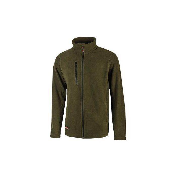 Upower Warm Chaqueta de Lana - Talla 2XL - Cremallera Interna, Diseño Resistente, Proteccion DPI1, Material 100% Poliester - Color Verde Oscuro