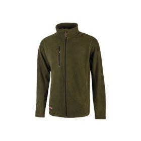 Upower Warm Chaqueta de Lana de Trabajo - Talla S - Cremallera Interna, Diseño Resistente, Proteccion DPI1, Linea Enjoy, Material 100% Poliester - Color Verde Oscuro