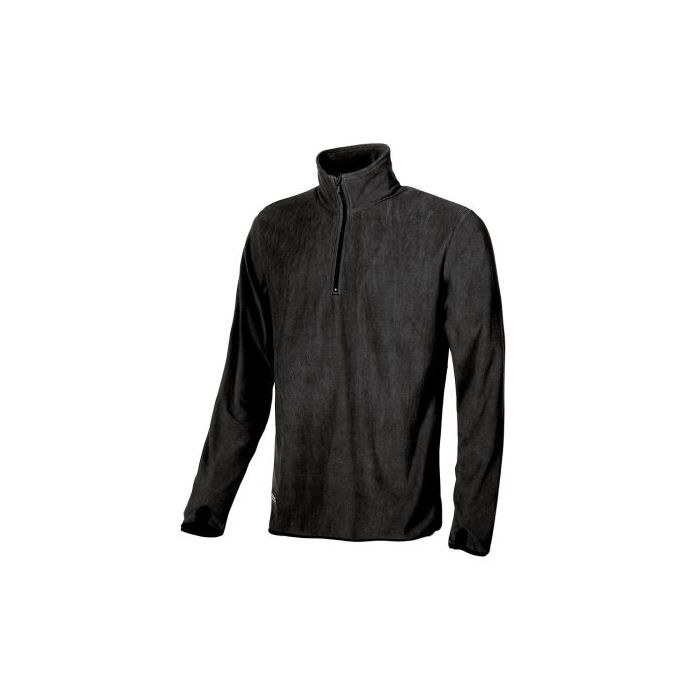 Upower Artic Sudadera con Cremallera - Talla L - Puños Microfleece con Agujero para Pulgar, Proteccion DPI1, Estilo Profesional y Duradero - Color Negro Carbon