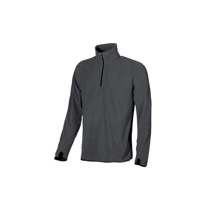 Upower Artic Sudadera con Cremallera - Talla M - Puños de Microfleece con Agujero para Pulgar, Proteccion DPI1, Estilo Profesional y Duradero - Color Gris Meteorito