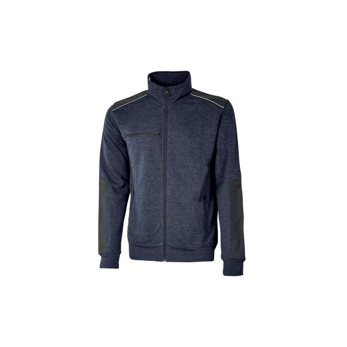 Upower Snug Sudadera Acolchada con Cremallera - Talla 4XL - Bolsillos con Microfibra, Refuerzos Antiabrasion, Insertos Reflectantes, Proteccion DPI1 - Color Azul Marino