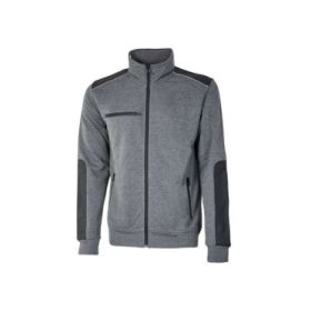 Upower Snug Sudadera Acolchada con Cremallera - Talla 3XL - Bolsillos Forrados con Cierre, Refuerzos Antiabrasion, Insertos Reflectantes, Proteccion DPI1 - Color Gris Meteorito