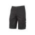 Upower Summer Bermuda Cargo Algodon Elastico - Talla S - Ajuste Slim-Fit, Bolsillos Delanteros y Trasero con Velcro, Botones Laterales Multifuncionales, Proteccion DPI1 - Color Negro Carbon