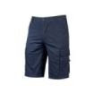 Upower Summer Bermuda Cargo Algodon Elastico - Talla 2XL - Ajuste Slim-Fit, Bolsillos Multifuncionales, Triple Costura, Boton Antiarañazos, Proteccion DPI1 - Color Azul Oscuro Westlake
