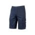 Upower Summer Bermuda Cargo de Algodon Elastico - Talla S - Ajuste Slim-Fit, Bolsillos Multifuncionales, Triple Costura, Boton Antiarañazos, Proteccion DPI1 - Color Azul Oscuro Westlake