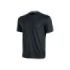 Upower Road Camiseta de Manga Corta en Polycotton Jersey - Talla L - Slim-Fit, Cuello Acanalado Elastico, Bolsillo para Celular, Cinta Reflex, Proteccion DPI1 - Color Negro Carbon