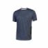 Upower Road Camiseta de Manga Corta en Polycotton Jersey - Talla 4XL - Slim-Fit, Cuello Acanalado Elastico, Bolsillo para Celular, Cinta Reflex, Proteccion DPI1 - Color Azul Marino