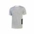 Upower Road Camiseta de Manga Corta Polycotton - Talla 3XL - Slim-Fit, Cuello Acanalado Elastico, Bolsillo Celular, Cinta Reflex, Proteccion DPI1 - Color Gris Plateado
