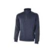Upower Cushy Sudadera Cepillada con Media Cremallera - Talla 3XL - Cuello Alto, Bolsillos Laterales con Cremallera, Refuerzos Antidesgaste, Insertos Reflectantes, Proteccion DPI1 - Color Azul Marino