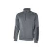 Upower Cushy Sudadera Cepillada con Media Cremallera - Talla 4XL - Cuello Alto, Bolsillos con Cremallera, Refuerzos Antidesgaste, Detalles Reflectantes, Proteccion DPI1 - Color Gris Meteorito