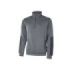 Upower Cushy Sudadera Cepillada con Media Cremallera - Talla L - Cuello Alto, Bolsillos con Cremallera, Refuerzos Antidesgaste, Detalles Reflectantes, Proteccion DPI1 - Color Gris Meteorito