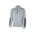 Upower Cushy Sudadera Cepillada con Media Cremallera - Talla 4XL - Cuello Alto, Bolsillos Laterales con Cremallera, Refuerzos Antidesgaste, Insertos Reflectantes - Color Gris Plateado