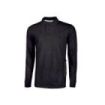 Upower Live Polo de Manga Larga - Talla 3XL - Algodon Pique, Corte Ajustado, Bolsillo con Tachuela Barra Roja, Cinta Reflex, Proteccion DPI1 - Color Negro Carbon