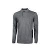 Upower Live Polo de Manga Larga - Talla L - Algodon Pique, Corte Ajustado, Cuello Acanalado, Bolsillo con Tachuela, Cinta Reflex, Proteccion DPI1 - Color Gris Meteorito