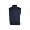 Upower Wave Chaleco de Trabajo en Algodon Elastico - Talla S - Bolsillos Frontales Amplios, Bolsillo Multifuncional, Cinta Reflectante, Cremallera, Proteccion DPI1 - Color Azul Oscuro Westlake