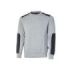 Upower Ryke Sudadera Cepillada Cuello Redondo - Talla S - Bolsillo Antebrazo, Refuerzos Duraderos, Elementos Reflectantes Seguridad - Color Gris Plateado