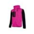 Upower Rainbow Lady Sudadera con Forro Polar - Talla L - Cuello Alto, Cremallera Central, Capuchon Ajustable, Bolsillos con Cremallera, Proteccion DPI1, Logo Distintivo en Brazo Derecho - Color Negro Fucsia