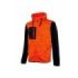 Upower Rainbow Sudadera con Forro Polar - Talla 3XL - Cuello Alto, Cremallera Central, Capuchon Ajustable, Bolsillo con Cremallera, Proteccion DPI1, Logo Distintivo en Brazo - Color Naranja Fluorescente