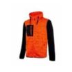 Upower Rainbow Sudadera con Forro Polar - Talla XL - Cuello Alto, Cremallera Central, Capuchon Ajustable, Bolsillo Pecho con Cremallera, Proteccion DPI1 - Color Naranja Fluorescente