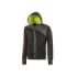 Upower Jupiter Sudadera de Trabajo - Talla 3XL - Cremallera Impermeable, Capucha Ajustable, Bolsillos Practicos, Piping Fluo Elastico, Puños Elasticos, Proteccion DPI1 - Color Negro Carbon
