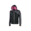 Upower Jupiter Lady Sudadera Mujer con Cremallera Impermeable - Talla 3XL - Capucha Ajustable, Bolsillos Oblicuos, Puños Elasticos, Piping Fluo, Proteccion DPI1 - Color Gris Fucsia
