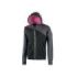 Upower Jupiter Lady Sudadera Mujer con Cremallera Impermeable - Talla S - Capucha Ajustable, Bolsillos Oblicuos, Puños Elasticos, Proteccion DPI1, Piping Fluo Elastico - Color Gris Fucsia