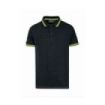 Upower Way Polo Hombre Manga Corta - Talla M - Algodon Stretch, Ajuste Slim Fit, Ribetes en Contraste, Cierre Tres Botones, Aberturas Laterales, Proteccion DPI1 - Color Negro Carbon