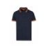 Upower Way Polo Hombre Manga Corta - Talla M - Algodon Stretch, Ajuste Slim Fit, Ribetes en Contraste, Cierre Tres Botones, Aberturas Laterales, Proteccion DPI1 - Color Azul Marino